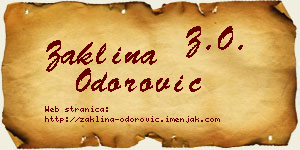 Žaklina Odorović vizit kartica